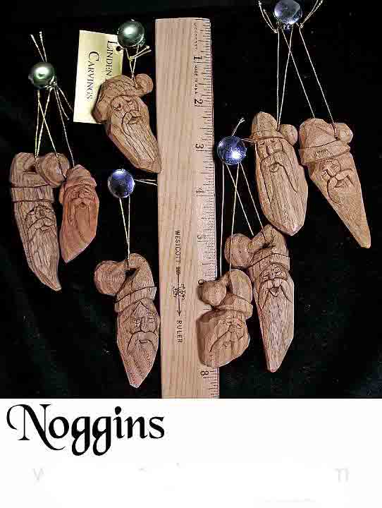 wood carvings noggins ornaments